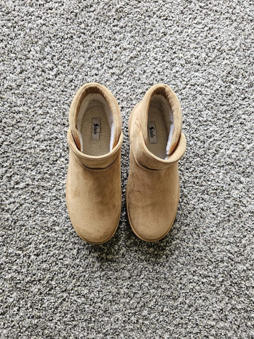 SHEIN Kids Chestnut Suede Pull-On Ankle Boots